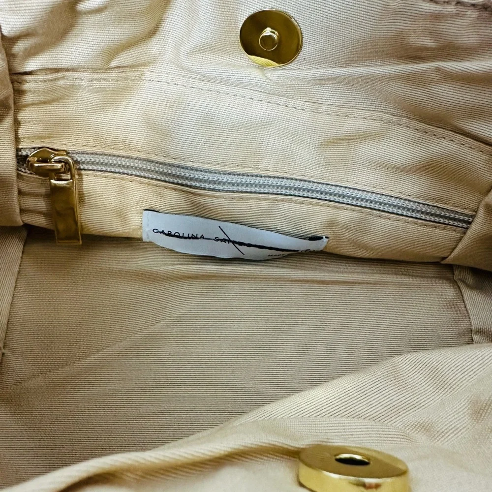 Carolina Santo Domingo Top Handle Raffia Tote - Picture 6 of 8